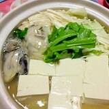 牡蠣と豆腐の水炊き